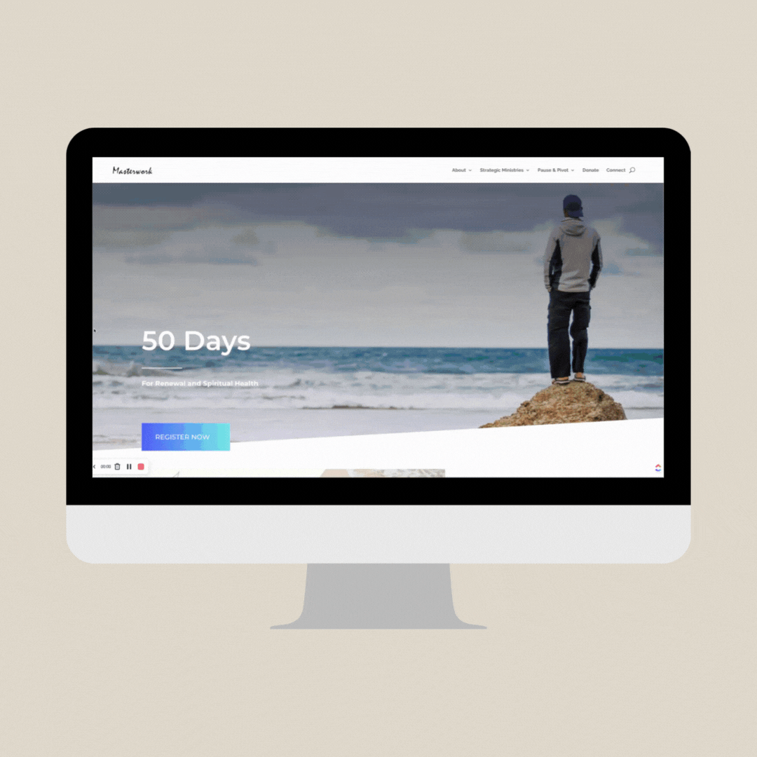 50 Days Landing Page Mockup